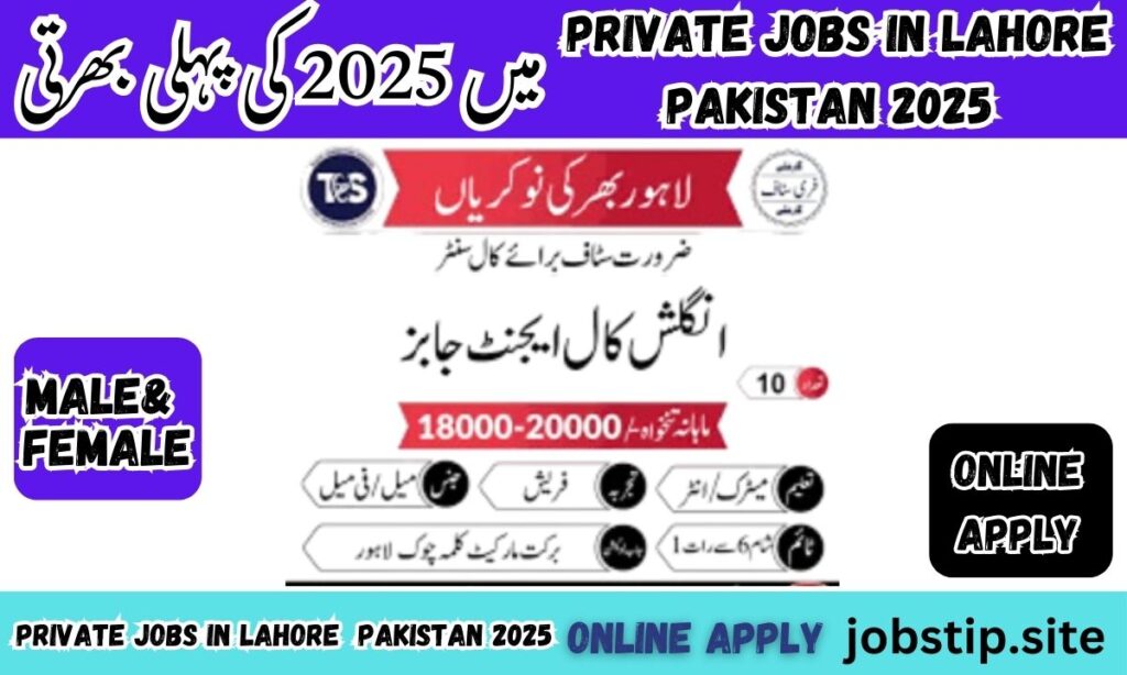 Best Private Jobs in Lahore, Pakistan 2025