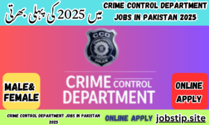 Crime Control Department Jobs in Pakistan 2025
